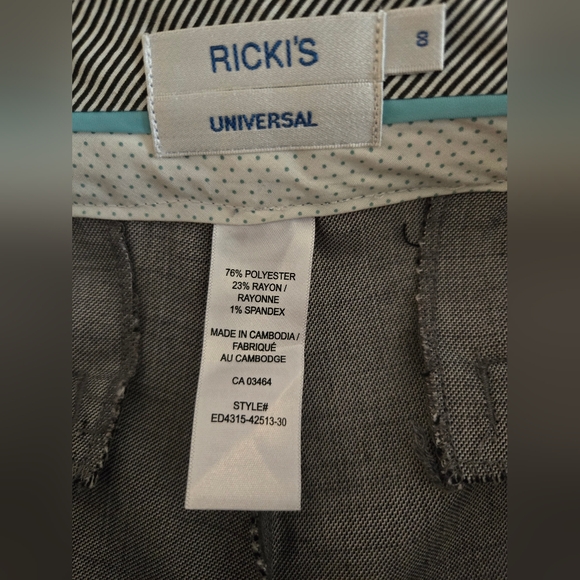 RICKI's grey dress pants. Size 8. Polyester & Rayon - Picture 2 of 10